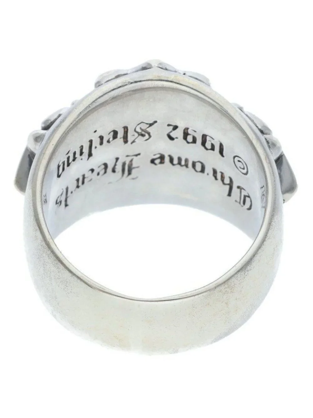 Chrome Hearts Keeper P Dmnd Pave Diamond Silver Ring
